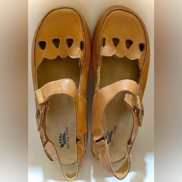 Spring Step Lightweight Brown Shoes - Picture 3 of 9